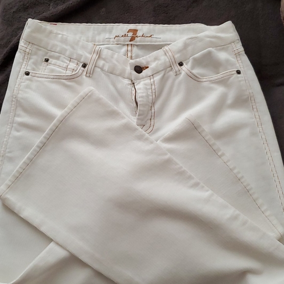 7 for all mankind ivory corduroy jeans - Picture 1 of 10